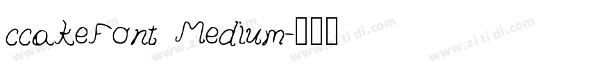 ccakeFont Medium字体转换